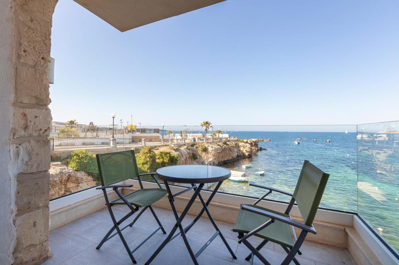 Seafront, Studio Home With Private Seaview Terrace By 360 Estates San Pawl il-Baħar Eksteriør billede